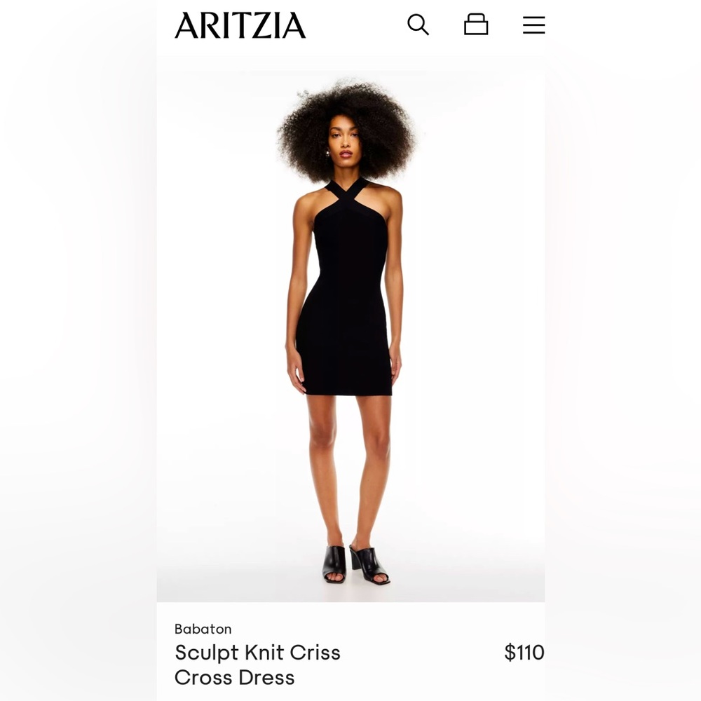 NWT ARITZIA Babaton Criss Cross Dress 2XS